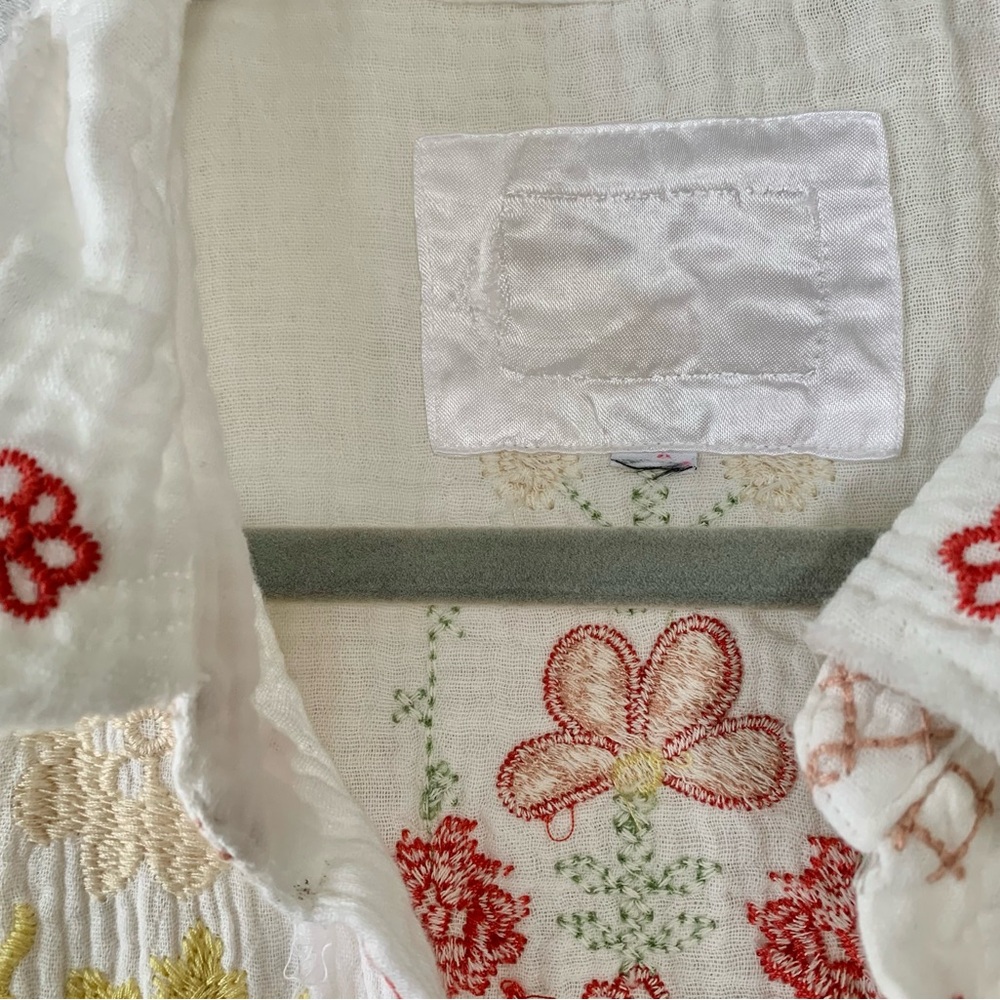 Johnny Was white Felicity Tunic embroidered blouse shirt NWOT size M - Picture 11 of 11